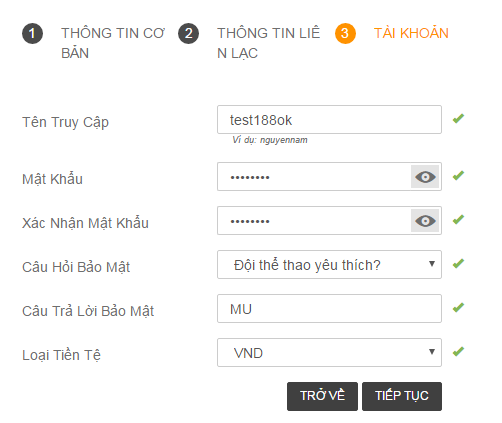 Hướng dẫn đăng ký 1 tài khoản cá cược tại 188bet – 2017