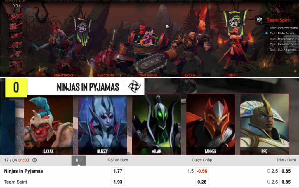 Ninjas in Pyjamas vs Team Spirit
