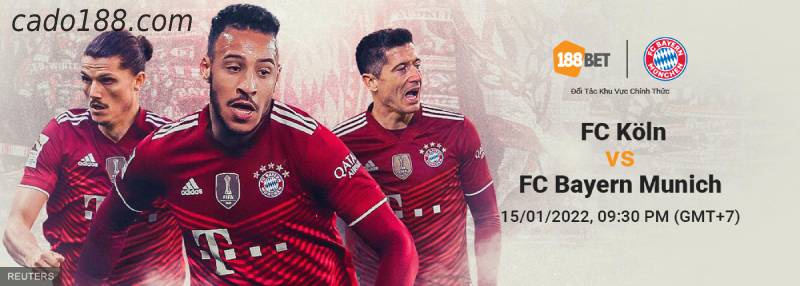 Soi kèo Koln vs Bayern Munich, lúc 21h30 ngày 15/01