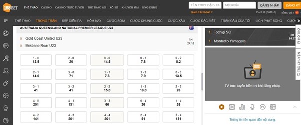 Tổng hợp các loại kèo cược tổng số bàn thắng tại 188bet