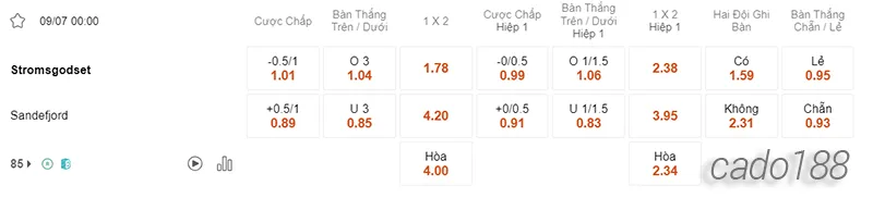 Nhận định soi kèo Stromsgodset vs Sandefjord, 00h00 ngày 09.07-2