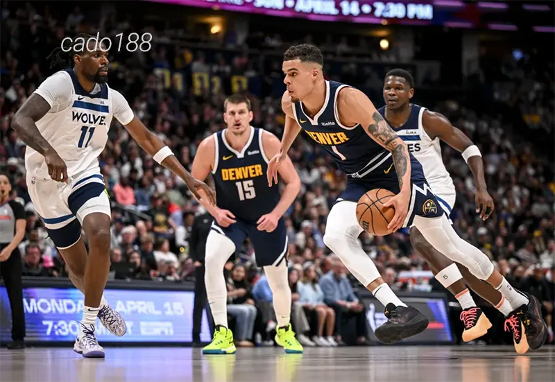 Denver Nuggets đang bám đuổi sát sao vị trí top 3 và top 2 trên BXH miền Tây hiện tại Soi kèo bóng rổ Minnesota Timberwolves vs Denver Nuggets 26_1