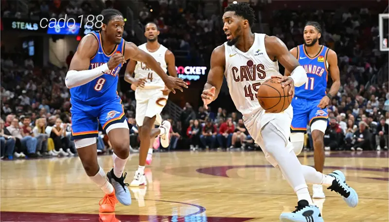 Oklahoma City Thunder vẫn duy trì chuỗi thắng trong cả 3 chuyến du đấu miền Đông vừa qua Soi kèo bóng rổ NBA OKC Thunder vs Cleveland Cavaliers 17_1