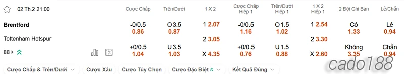 Nhận định soi kèo Brentford vs Tottenham, 21h00 ngày 02-2