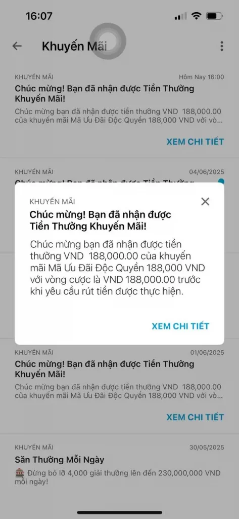 Review của cược thủ sử dụng mã 8VNWIN3 chia sẻ trên Telegram 188BET Code 8VNWIN3 mã review