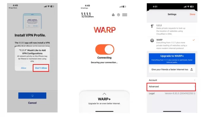 Cài đặt VPN 1.1.1.1 dễ dàng chỉ với một số bước đơn giản Cài đặt VPN 1.1.1.1