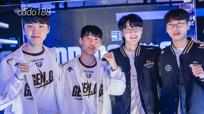 Gen. G thường ưu tiên cấm các chất tướng engage mạnh ở đường dưới và lấy sớm rừng kiểm soát cho Canyon Soi kèo Esports LOL Gen. G vs Hanwha Life Esports ngày 17_8