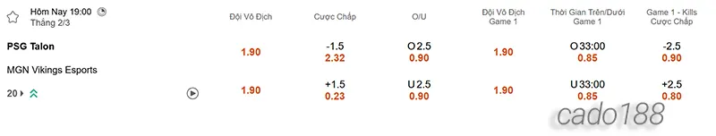 Soi kèo Esports LOL LCP Viking Esports vs Talon Esports 5_9 Soi kèo Esports LOL LCP Viking Esports vs Talon Esports 5_9