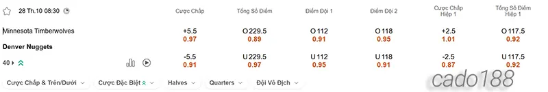 Soi kèo bóng rổ Minnesota Timberwolves vs Denver Nuggets 28_10 Soi kèo bóng rổ Minnesota Timberwolves vs Denver Nuggets 28_10