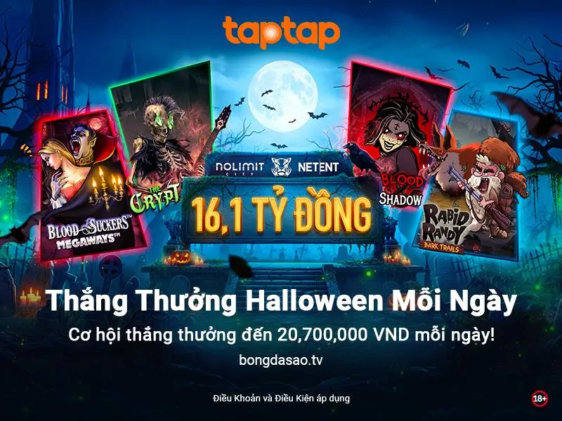 khuyến mãi slotgame halloween taptap