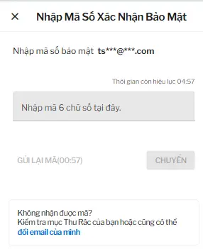 nhập mã otp đăng ký taptap